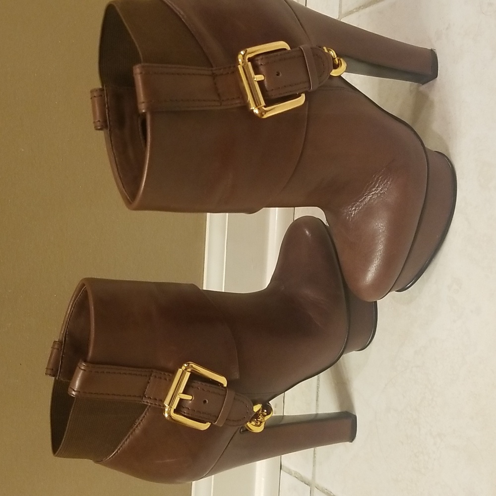 Donald J Pliner brown boots size 6.5M EUC...high heel sexy boots - Picture 12 of 16